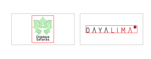 Two logos: Left, a green floral design with text "Digdaya Selaras" below. Right, "DAYALIMA" in modern font with red accents in a rectangle.