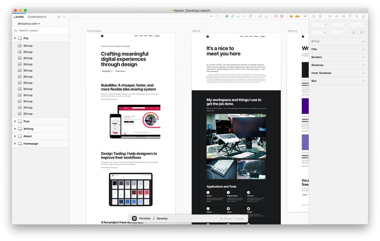 My Portfolio Project on Sketch